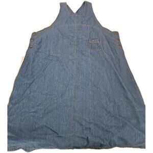 Vintage Hunters Run Womens Denim Dress Blue Size C2 100% Cotton Sleeveless